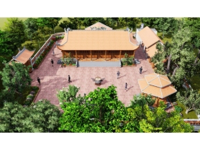 Hồ sơ thiết kế nhà thờ họ (15.5mx15.8m) và sân vườn