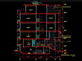 Hồ sơ thiết kế nhà văn phòng 5 tầng có lửng và bán hầm 6×14.5m – Full bộ môn