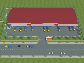 Hồ sơ thiết kế nhà xưởng (34x152m= 5168m2) model đầy đủ toàn bộ kiến trúc, kết cấu, điện, dự toán