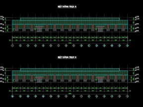 Hồ sơ Thiết kế nhà xưởng kết cấu thép 52x109m (Kiến trúc, kết cấu, KCT)