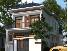 Hồ sơ TKTC file Cad Nhà phố 2 tầng kích thước 7.7x16.2m đẩy đủ kiến trúc, kết cấu, điện, nước