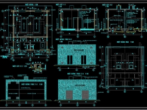 Hồ sơ trạm điện kích thước 9x10,5m (kiến trúc, kết cấu)