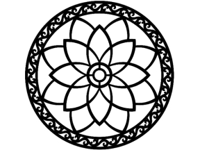 Hoa văn tròn cnc file cad dxf
