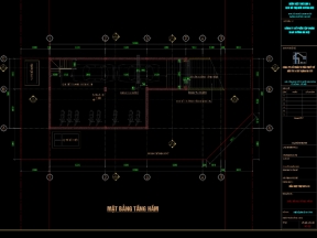 Hstk kiến trúc nhà 3 tầng mái thái 7.5x18.5m