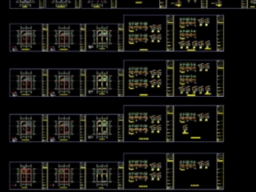 Hstk nhà ở 4 tầng kích thước 6x7.5m autocad