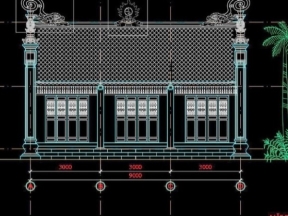 Hstk nhà thờ họ 3 gian diện tích xây dựng 9x10m