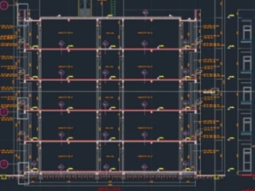 Kiến trúc, kết cấu ký túc xá 5 tầng diện tích 20x70m