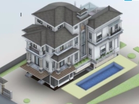 Kiến trúc mẫu nhà phố tân cổ điển 11.5x20m