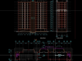 Kiến trúc nhà chung cư 15 tầng 1000m2 diện tích thiết kế 50x20m