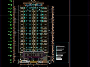 Kiến trúc nhà chung cư 17 tầng hầm diện tích 600m2 sàn