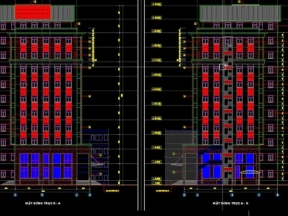 Kiến trúc tòa nhà chung cư 11 tầng có thang thoát hiểm ngoài trời 33×21.5m