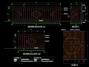 Lan can - mái kính hồ sơ