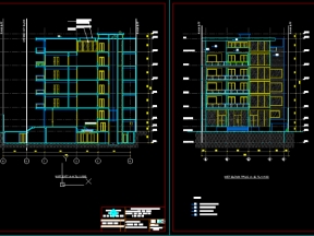 Luận văn (Full CAD + Tài liệu) Nhà văn phòng kích thước 20.7x21.6m (1 tầng hầm, khối 7 tầng có sân thượng)