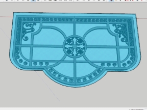 Mái kính 3d nghệ thuật sắt uốn cong gắn tường nhà biệt thự phố