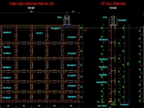 Mẫu bản vẽ gia công cửa sắt van thép và khe van thủy lợi