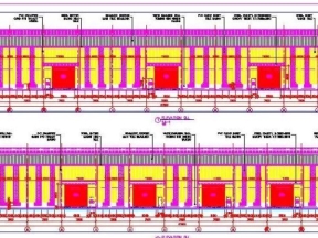 Mẫu bản vẽ nhà xưởng bằng thép 46×97.5m vs 46×82.5m