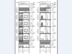 Mẫu bản vẽ thiết kế autocad nhà trọ 5 tầng chung cư mini kích thước 5x8.2m