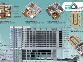 File ảnh mẫu bản vẽ thiết kế đồ án khách sạn thiết kế resort Bãi Dài - Cam Ranh