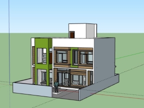 Mẫu biệt thự 2 tầng 10x15m file sketchup