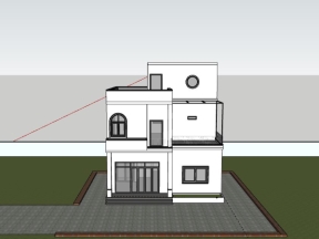 Mẫu biệt thự 2 tầng 8.8x10.7m file su việt nam