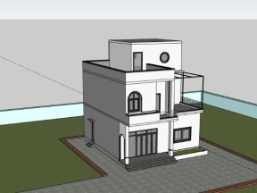 Mẫu biệt thự 2 tầng 8.8x10.7m model su 