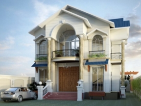 Mẫu biệt thự 2 tầng diện tích xây dựng 10x10m
