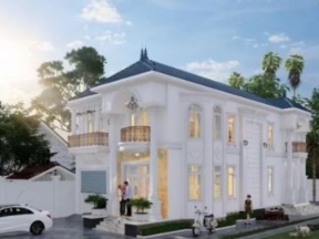 Mẫu biệt thự 2 tầng kt 8x18m
