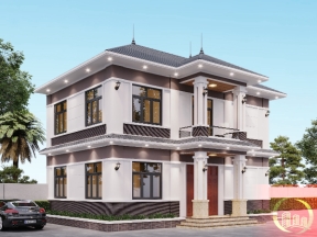 Mẫu biệt thự 2 tầng mái nhật đẹp nhất 11x9m đẹp nhất 2025
