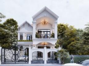 Mẫu biệt thự 2 tầng mái thái su