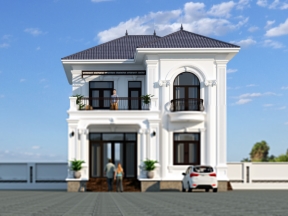 Mẫu biệt thự 2 tầng tân cổ điển 9x12m