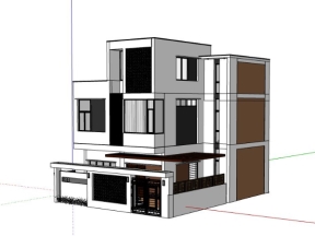 Mẫu biệt thự 3 tầng 10x13m file su 