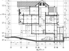 Mẫu biệt thự 3 tầng có hầm 10x20m đầy đủ kiến trúc
