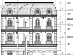 Mẫu biệt thự 4 tầng 13.5x16m thiết kế