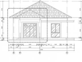 Mẫu biệt thự cấp 4 10x15.4m model cad