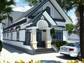 Mẫu biệt thự cấp 4 6.3x21.6m model kiến trúc