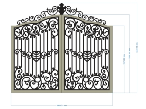 Mẫu cnc cổng 2 cánh bản vẽ đẹp nhất