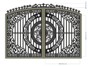 Mẫu cnc cổng 2 cánh mẫu đẹp dxf mới