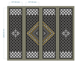 Mẫu cnc cổng 4 cánh bản vẽ đẹp tháng 8