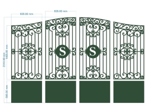 Mẫu cnc cổng 4 cánh mới sang trọng tháng 8