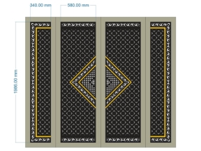 Mẫu cnc cổng 4 cánh sang trọng cho nhà phố