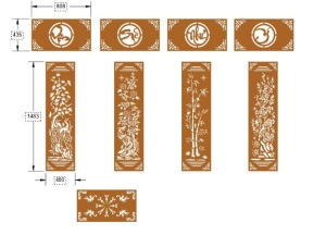 Mẫu cnc cổng 4 cánh vạn sự như ý đẹp