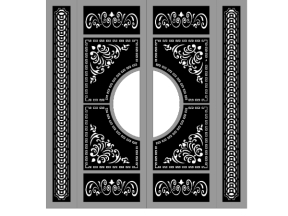 Mẫu cnc cổng hoa văn và đồng tiền
