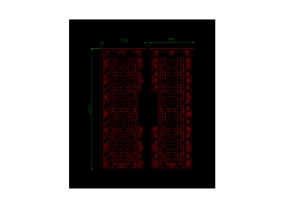 Mẫu cnc cửa sắt 2 cánh số 3 dxf