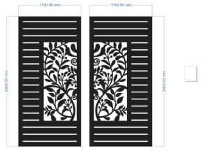 Mẫu cnc file cổng 2 cánh file cad đẹp