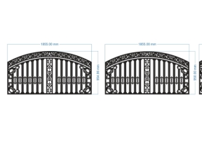 Mẫu cnc hàng rào đẹp 3 kích thước
