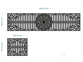 Mẫu cnc hàng rào trống đồng 2 diện tích thiết kế