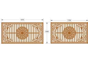 Mẫu cnc hàng rào trống đồng 2 kích thước