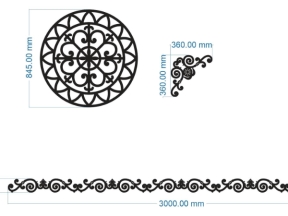 Mẫu cnc hoa văn mái kính cao cấp