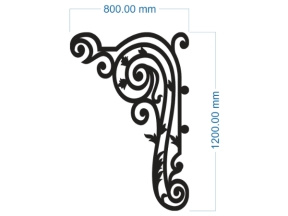 Mẫu cnc ke góc mái kính bản vẽ đẹp dxf