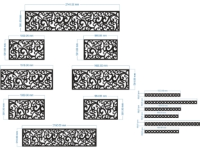 Mẫu cnc lan can hoa văn 8 kt